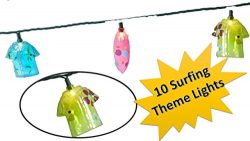 Nantucket Surfer Lights – String Lights – Fun Surfing Hawaiian Shirt Theme Lights fo ...