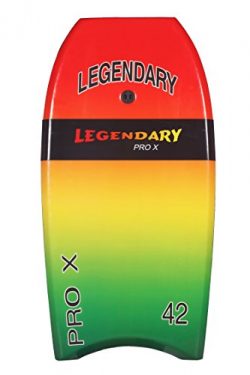 GYN Trade Heat Sealed Legendary Pro X Bodyboard Hard Slick Printed (Rasta, 42”)