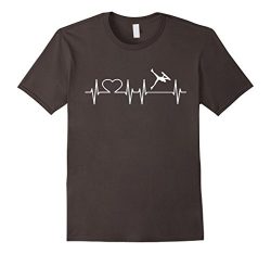 Mens I Love Bodyboarding Shirt Bodyboarder Heartbeat T-Shirt Medium Asphalt