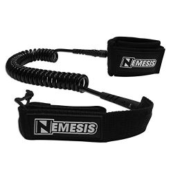 Own the Wave Nemesis’ 10′ SUP Leash with Rail Saver (Ebony Black)