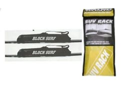 Block Surf SUV or Car Flat Bar Aero Rack Pad and Strap Set Surfboard or SUV