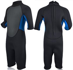 Realon Kids Wetsuit for Swim Surf Snorkel Dive 3mm Premium Neoprene/Lycra Shorty Full Suit for B ...