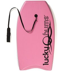 Lucky Bums Body Board with EPS Core, Slick Bottom, and Leash (Pink, 33-Inch)