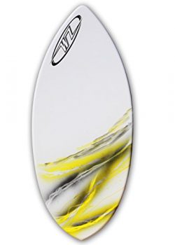 Wave Zone Rip – 43″ Fiberglass Skimboard for Riders up to 145 Lbs – Yellow