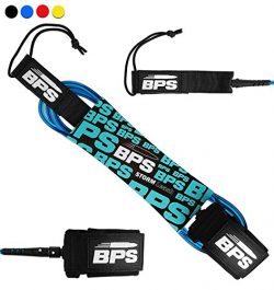 BPS 6′ Surfboard/SUP Straight Leash (with Key Pocket) – Dark Blue