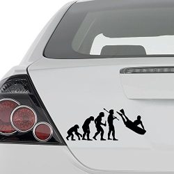AAmpco Decals Ape Human Evolution of Bodyboard Surfing Vinyl Decal Sticker – Wall Decor Mo ...