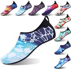 FEETCITY Water Shoes Mens Womens Beach Swim Shoes Quick-Dry Aqua Socks Pool Shoes for Surf Yoga  ...