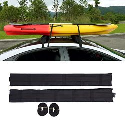 Catinbow Universal Car Roof Rack Soft Surfboard Cargo Storage Rack for any Car SUV Minivan Van S ...