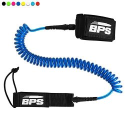 BPS 10′ Coiled SUP Leash – Dark Blue