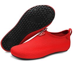 Barerun Women Men Waterproof Water Shoes for Womens Mens Swimming Jogging Walking Gardening Red  ...