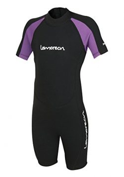 Lemorecn Wetsuits Youth Premium Neoprene 2mm Youth’s Shorty Swim Suits (4021purple12)