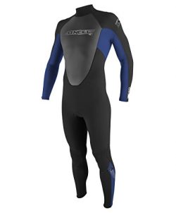 O’Neill Youth Reactor 3/2mm Back Zip Full Wetsuit, Black/Pacific/Black, 10