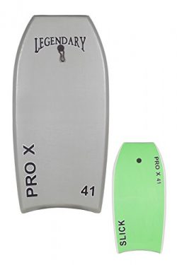 Heat Sealed Legendary Pro X Bodyboard Hard Slick Printed (Gray/Green, 45″)