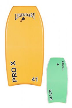 GYN Trade Heat Sealed Legendary Pro X Bodyboard Hard Slick Printed (Orange/Green, 45″)