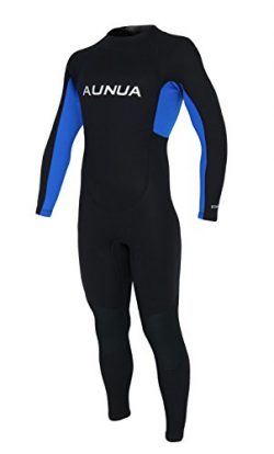 Aunua Youth 3/2mm Neoprene Wetsuits for Kids Full Wetsuit Swimming Suit Keep Warm(7031 BlackBlue 10)