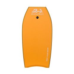 Rising Wave Body Board EPS Core Slick Bottom with Leash for Kids and Adults 33″ Orange