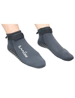 Water Socks Neoprene Beach Socks Booties Shoes 3mm Glued Blind Stitched Premium Unisex Anti-slip ...