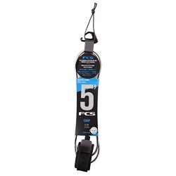 FCS Surfboard Leash 5′ Comp (Coal, 5′ Comp)