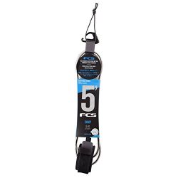 FCS Surfboard Leash 5′ Comp (Coal, 5′ Comp)