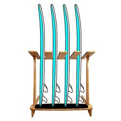Grassracks Bamboo Freestanding Vertical Surf Rack for 4 Boards – Surfboards – Snowbo ...
