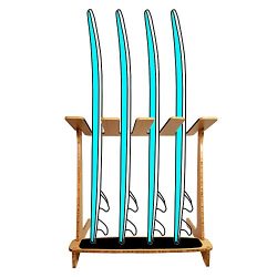 Grassracks Bamboo Freestanding Vertical Surf Rack for 4 Boards – Surfboards – Snowbo ...