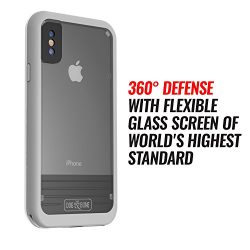 Waterproof Case for iPhone X – Dog & Bone Wetsuit Impact Rugged iPhone X Case (Grey/White)