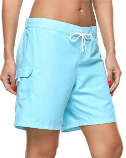 ALove Sport Swim Shorts for Women Surf Board Shorts Bikini Bottom Swimsuits Blue XXL