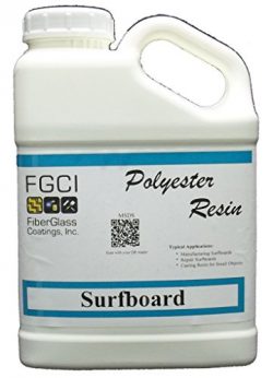 Fiberglass Coatings Polyester, Surfboard Resin, Clear, Wax Free, 1 Gallon