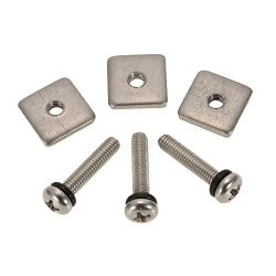 Walmeck 3 Universal Stainless Steel Surfboard Longboard Fin Screw Channel Plate Replacement Kit  ...