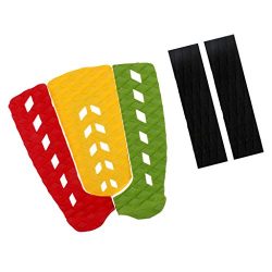 MagiDeal 5Pcs Universal EVA Surfboard Skimboard Traction Tail Pad Deck Grip Stomp Pad for Outdoo ...