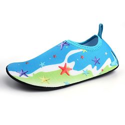 LINGMAO Boys Water Shoes Barefoot Swimming Skin Shoes Aqua Socks Girls Kids for Beach Pool(Littl ...