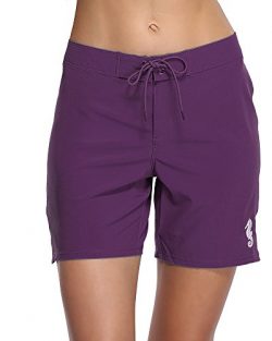 Sociala Women’s Solid Board Shorts Workout Shorts Swim Bottom Trunks Boardshorts L