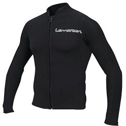 Lemorecn Men’s 2mm Wetsuits Jacket Long Sleeve Neoprene Wetsuits Top(2021blackL)