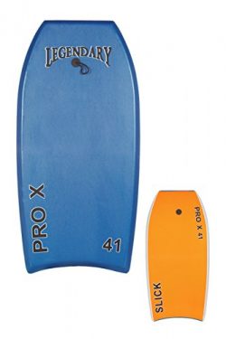 GYN Trade Heat Sealed Legendary Pro X Bodyboard Hard Slick Printed (Dark Blue/Orange, 45″)