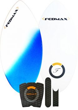 Fedmax Skimboard – Fiberglass & Carbon Fiber Hybrid | Blue, 52 In. (160lbs. to 220lbs. ...