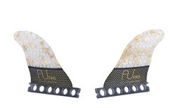 Set of 2 Future fins AU Fins 24K TWIN FULL BASE size G5 Medium. Made of carbon fiberglass and ho ...