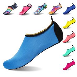 Womens and Mens Water Shoes Barefoot Quick-Dry Aqua Socks for Beach Swim Surf Yoga Exercise (Gol ...