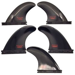 Kimsea Complete 5 Fin Thruster (set of 3) + Quad set Medium size Futures surfboard fins with hol ...