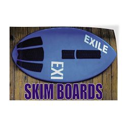 Skim Boards Indoor Store Sign Vinyl Decal Sticker – 4.5inx12in,