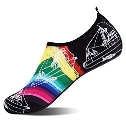 ROTOK Water Shoes Aqua Socks Barefoot Outdoor Beach Sport Yoga Swim Surfing Shoes Non-Slip for M ...