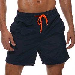 SilkWorld Men’s Swimming Surf Board Shorts Mesh Lining(US L Size-Asian Tag 2XL, Waist 36&# ...