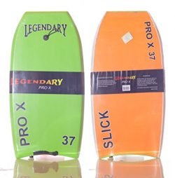 Legendary Pro X Slick Bottom Bodyboard (Green/Orange, 37)