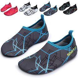 L-RUN Kids Swim Water Shoes Barefoot Aqua Socks Shoes For Beach Pool Surfing Yoga