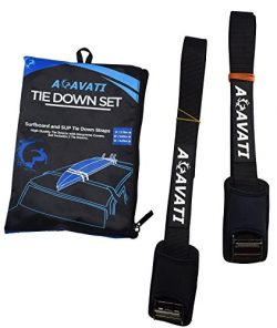 Acavati – Car Surfboard Tie Down Set – 9 ft – SUP Tie Down Straps with cam buc ...