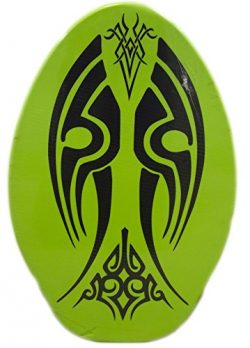 Rubber Top Wooden Skimboard With Slip Free Grip (No Wax Needed!) (Green3, 41 Inch)