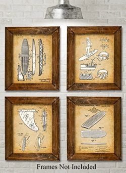 Original Surfboards Patent Prints – Set of Four Photos (8×10) Unframed – Great  ...