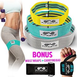 Booty Builder Bands | Set of 3 Hip Band Circle Loop for Women & Men | Thick Resistance Bands ...