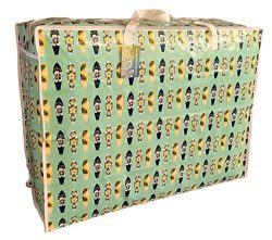 Extra Large storage bag 115 litres. Green Hawaiian surf boards pattern. Toys, washing and laundr ...