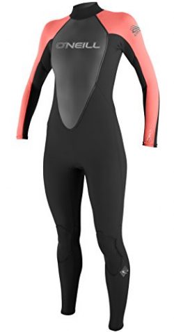 O’Neill Women’s 3/2mm Reactor Full Wetsuit, Black Coral, Size 6