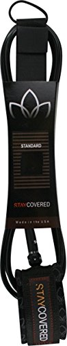 Stay Covered Deluxe Reg Black Surfboard Leash – 6′